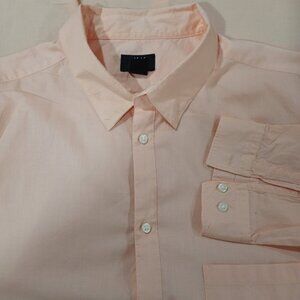H&M PEACH LONG SLEEVE COTTON DRESS SHIRT MEN SIXE XXL